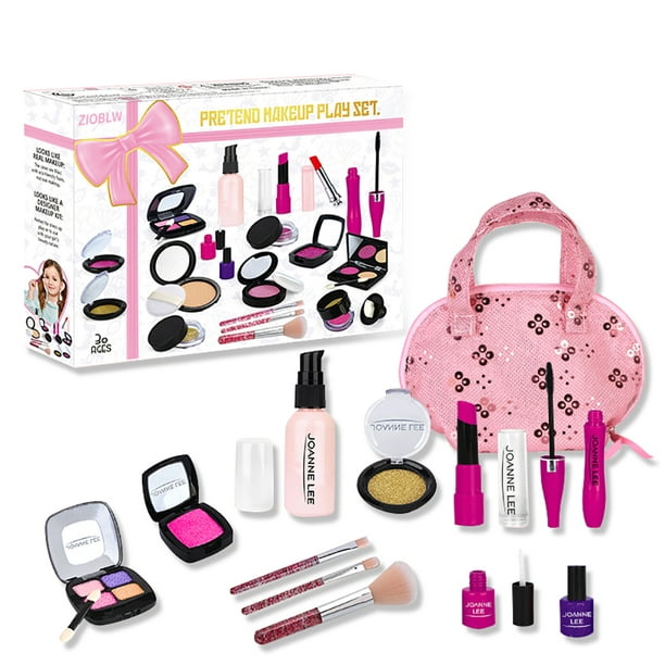 Kids Make Up Kits Girls Pink Play Set Birthday Gifts Toys Dressing Vanity Case